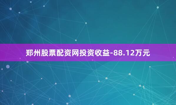 郑州股票配资网投资收益-88.12万元
